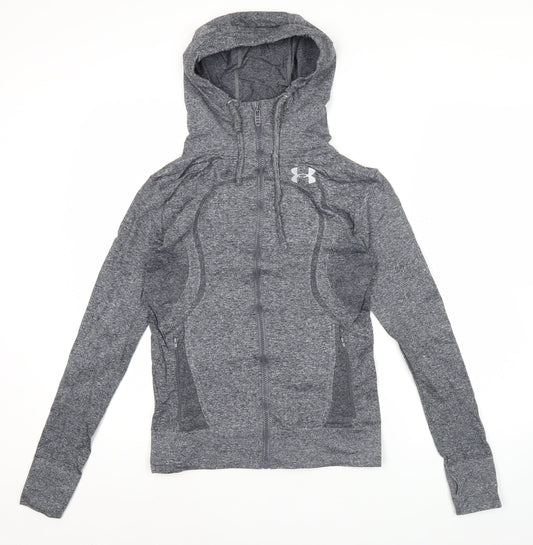 Under Armour Women’s Grey Full Zip Hoodie Jacket S Slim Fit Activewear