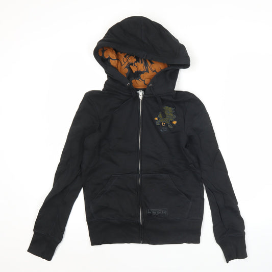 Womens UK M Regular Nike Black Full Zip Hoodie