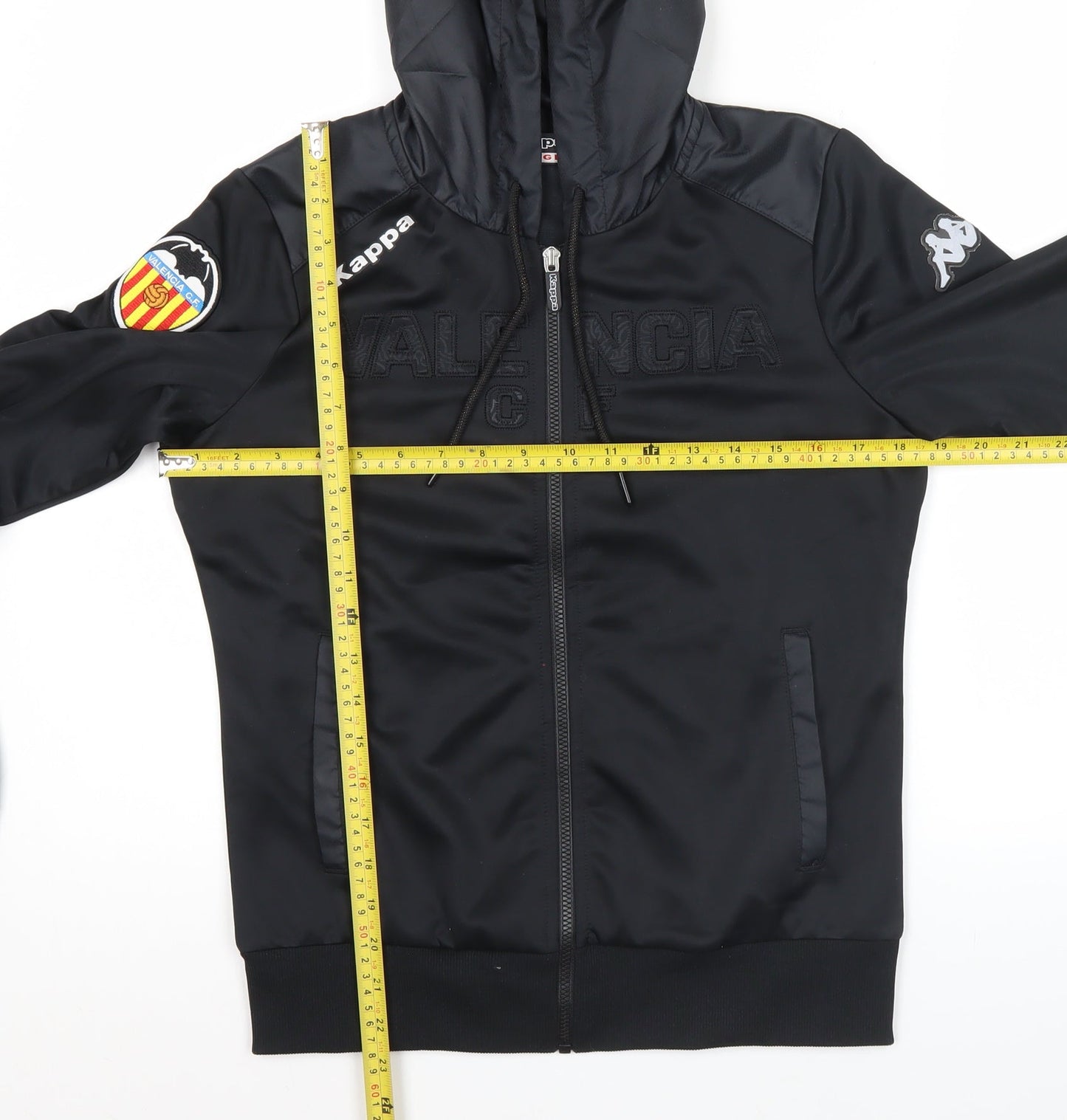 Kappa Valencia CF Womens Black Hoodie Jacket UK 10 Full Zip Sportswear