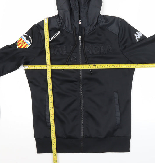 Kappa Valencia CF Womens Black Hoodie Jacket UK 10 Full Zip Sportswear