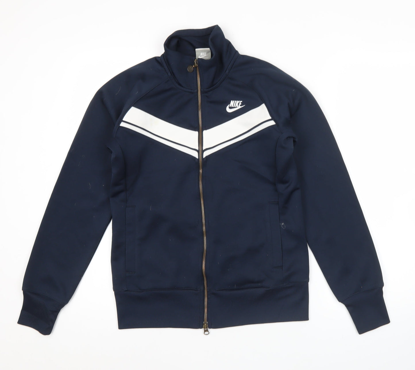 Nike Men’s Blue Track Jacket L Full Zip Sportswear Polyester