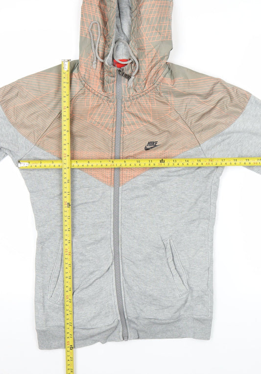 Nike Men’s Grey Full Zip Hoodie Jacket M Regular Fit Lightweight