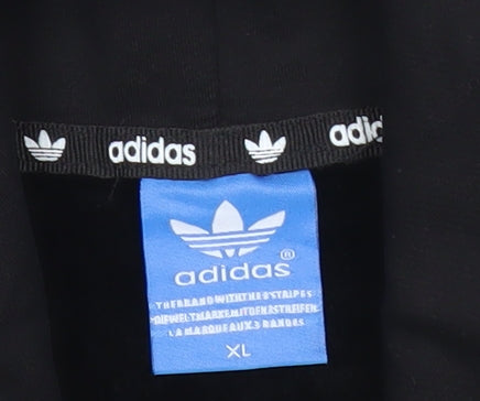 Adidas Men’s Black Cotton Pullover Hoodie XL Sports Graphic