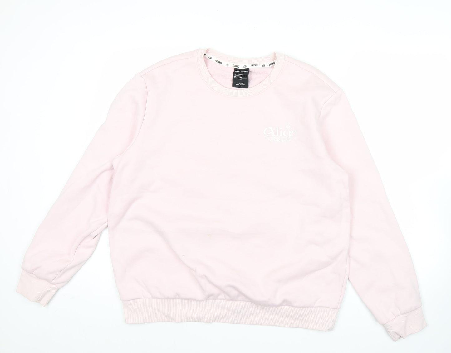 Skechers Women’s Pink Alice in Wonderland Sweatshirt Size 12