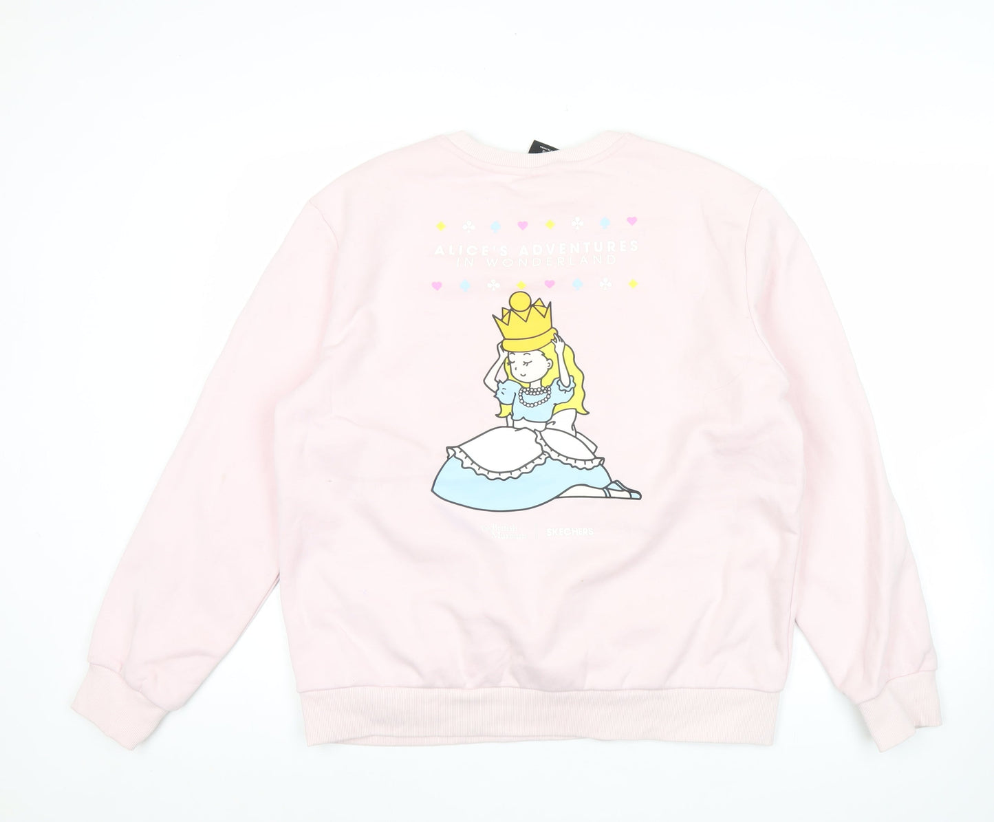 Skechers Women’s Pink Alice in Wonderland Sweatshirt Size 12