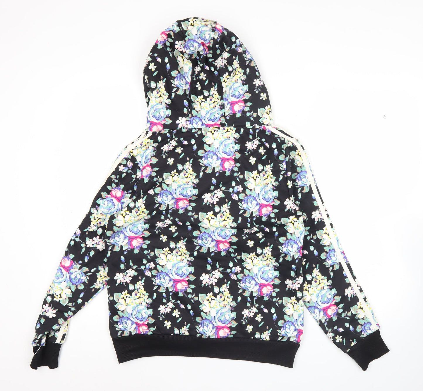 Adidas Women’s XL Black Floral Pullover Hoodie Sweatshirt