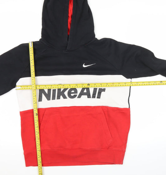 Nike Men's Black Red White Pullover Hoodie L Logo Sportswear