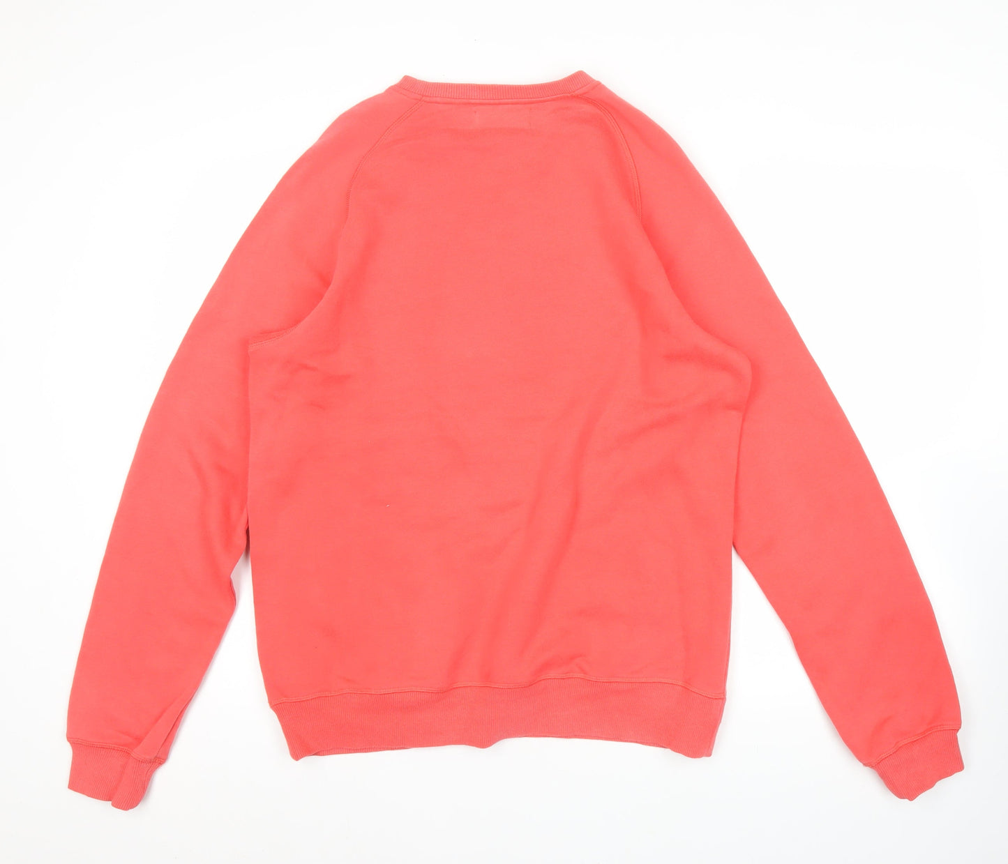 Adidas Mens Red Sweatshirt L Pullover Crew Neck Logo Sportswear