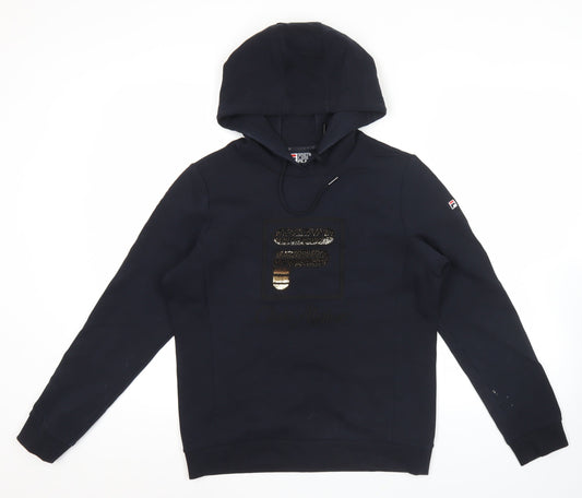 Fila Women’s Black Size 10 Pullover Hoodie with Sequin Logo