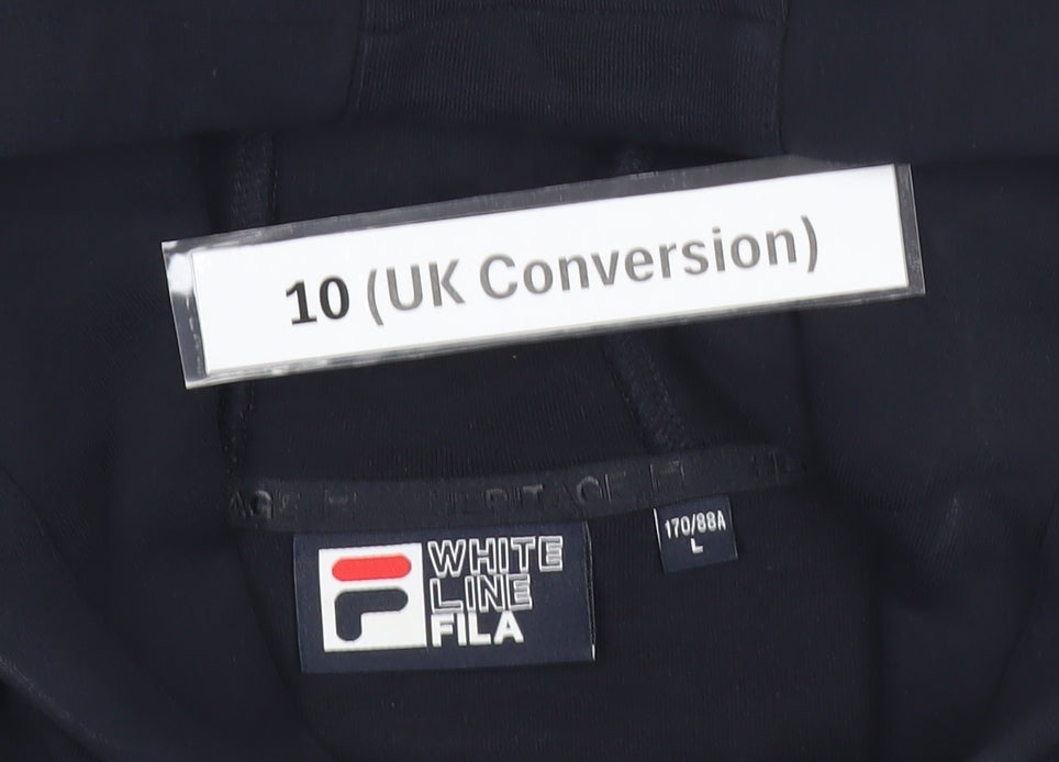 Fila Women’s Black Size 10 Pullover Hoodie with Sequin Logo