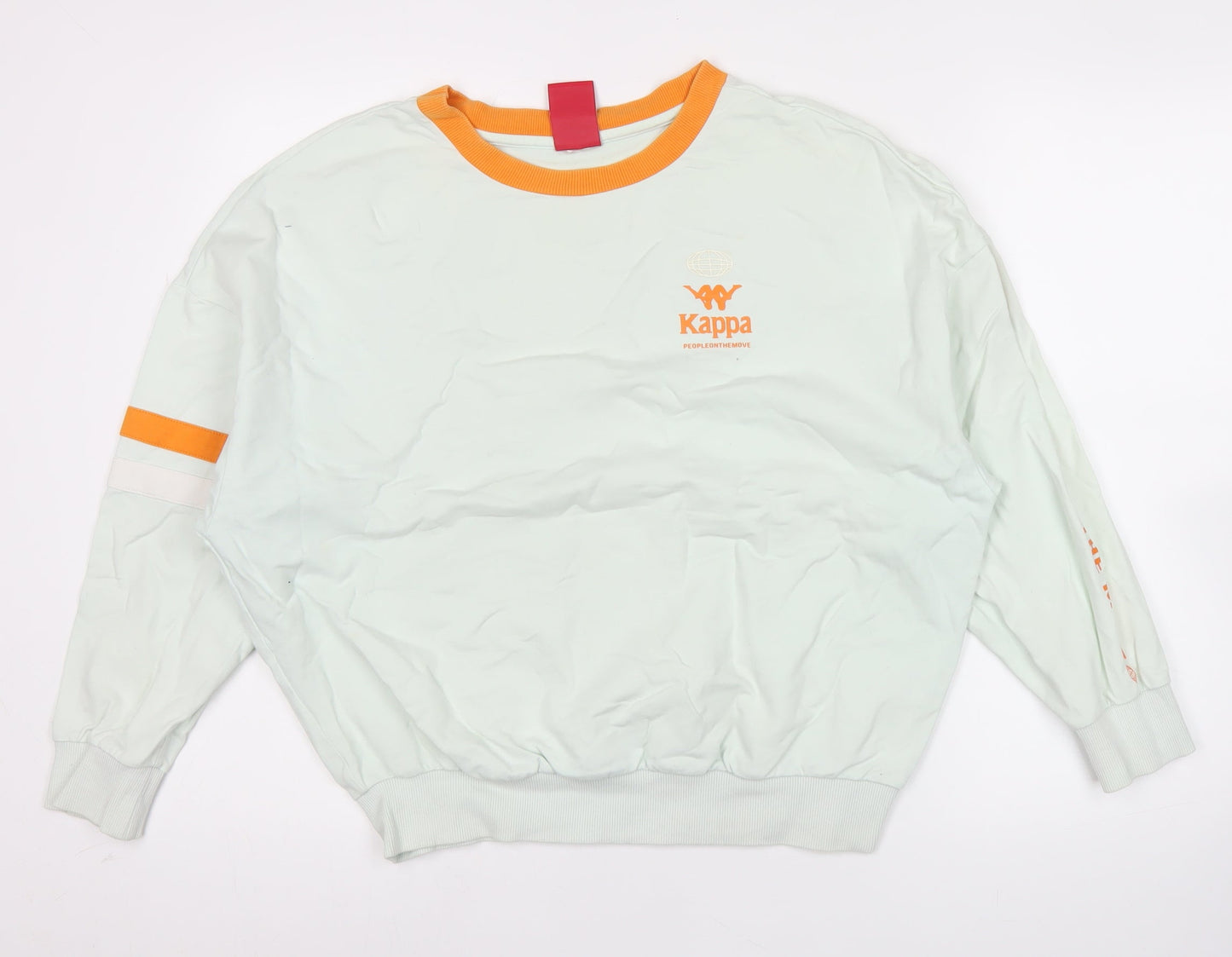 Kappa Women’s Green Sweatshirt Size 12 Cotton Blend Logo Pullover