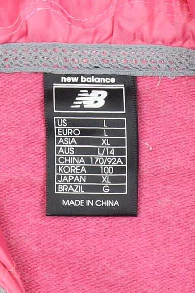 New Balance Womens Grey Hoodie L Boston Graphic Pullover