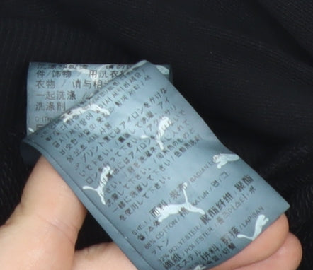 Puma Womens Black XS Pullover Hoodie Sweatshirt Hooded Logo