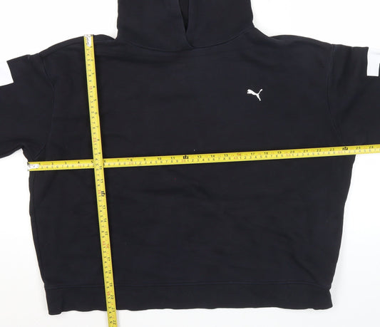 Puma Men’s Black L Pullover Hoodie Sports Logo Long Sleeve