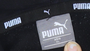 Puma Men’s Black L Pullover Hoodie Sports Logo Long Sleeve
