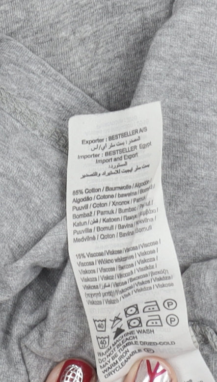 Jack & Jones Mens Grey Small Short Sleeve Crew Neck T-Shirt