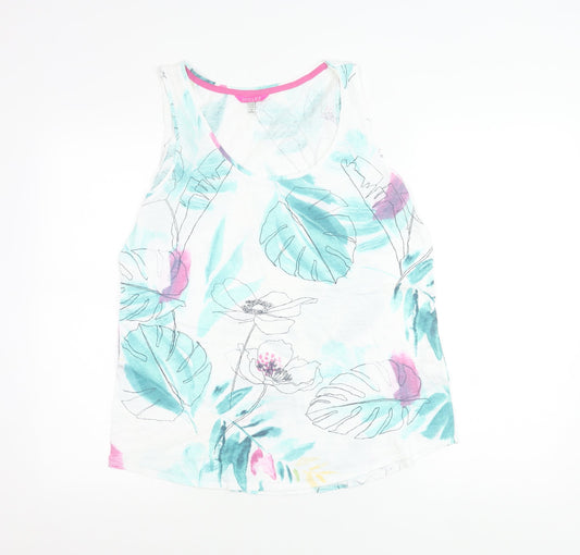 Joules Womens Multicoloured Floral Cotton Tank Top UK 14