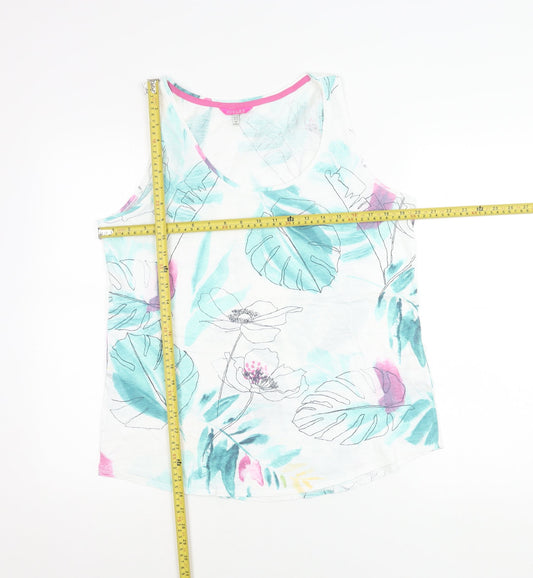 Joules Womens Multicoloured Floral Cotton Tank Top UK 14