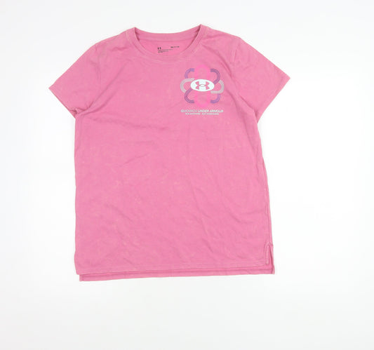 Under Armour Women’s Pink T-Shirt Small Short Sleeve Sports Top
