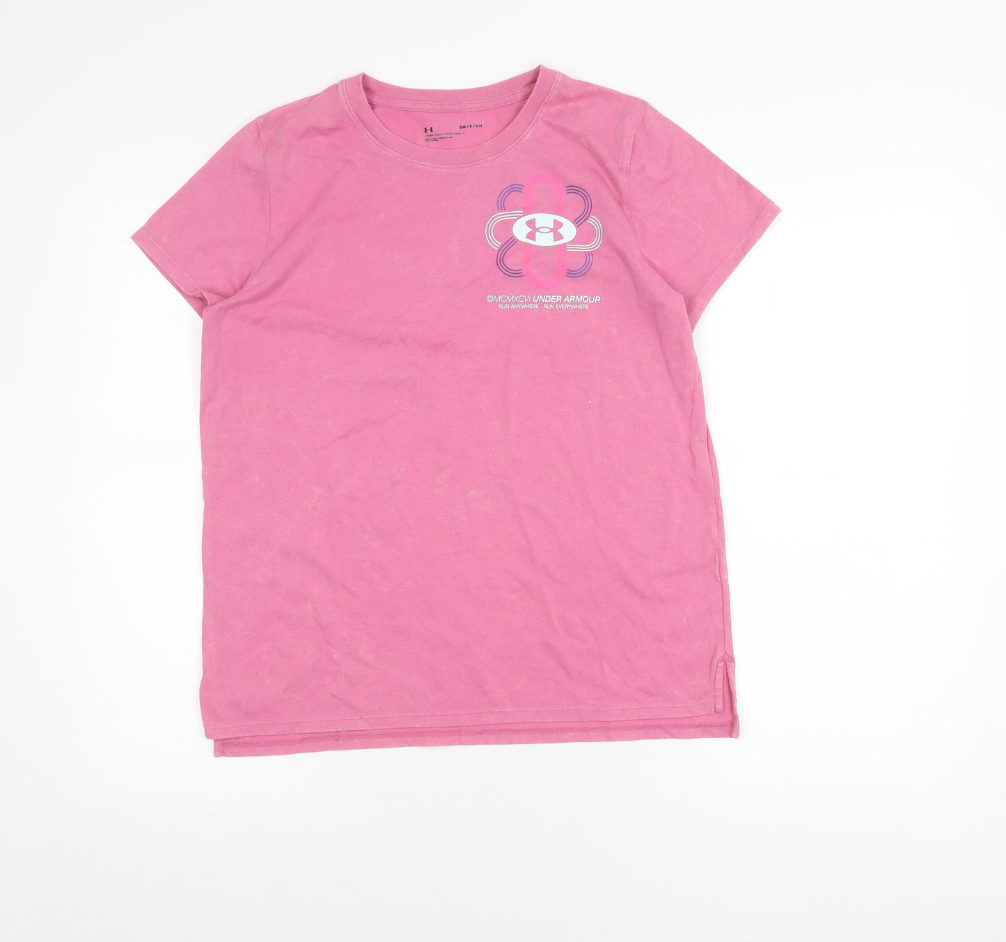 Under Armour Women’s Pink T-Shirt Small Short Sleeve Sports Top