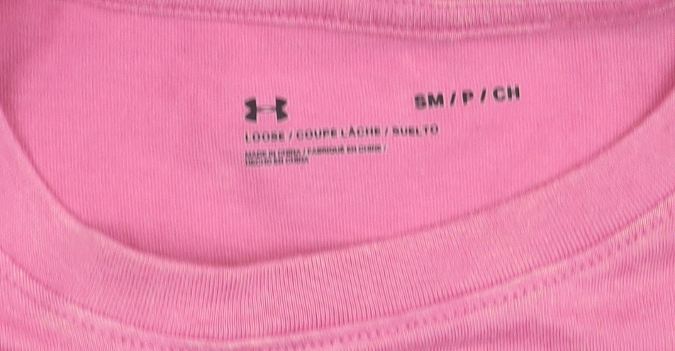 Under Armour Women’s Pink T-Shirt Small Short Sleeve Sports Top