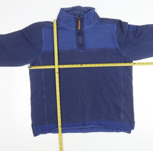 FatFace Men's Blue M Quarter Zip Sweatshirt Long Sleeve Cotton