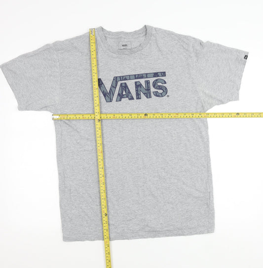 Vans Men’s Grey Medium Classic Fit Logo T-Shirt Cotton Blend