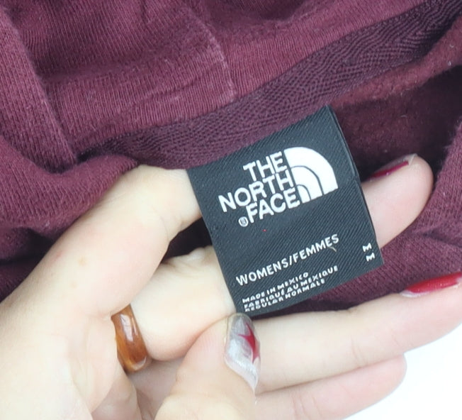 The North Face Womens Red Pullover Hoodie M Graphic Logo Outdoor