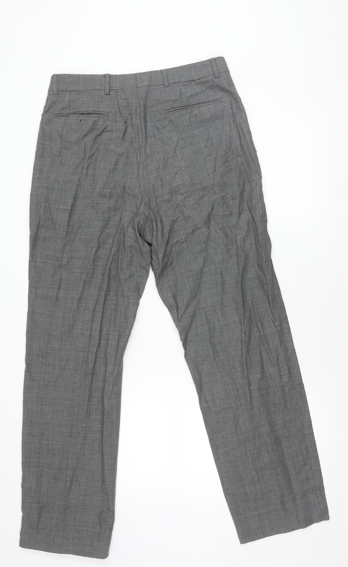Ted Baker Men's Grey Wool Cashmere Dress Pants Trousers Size 32