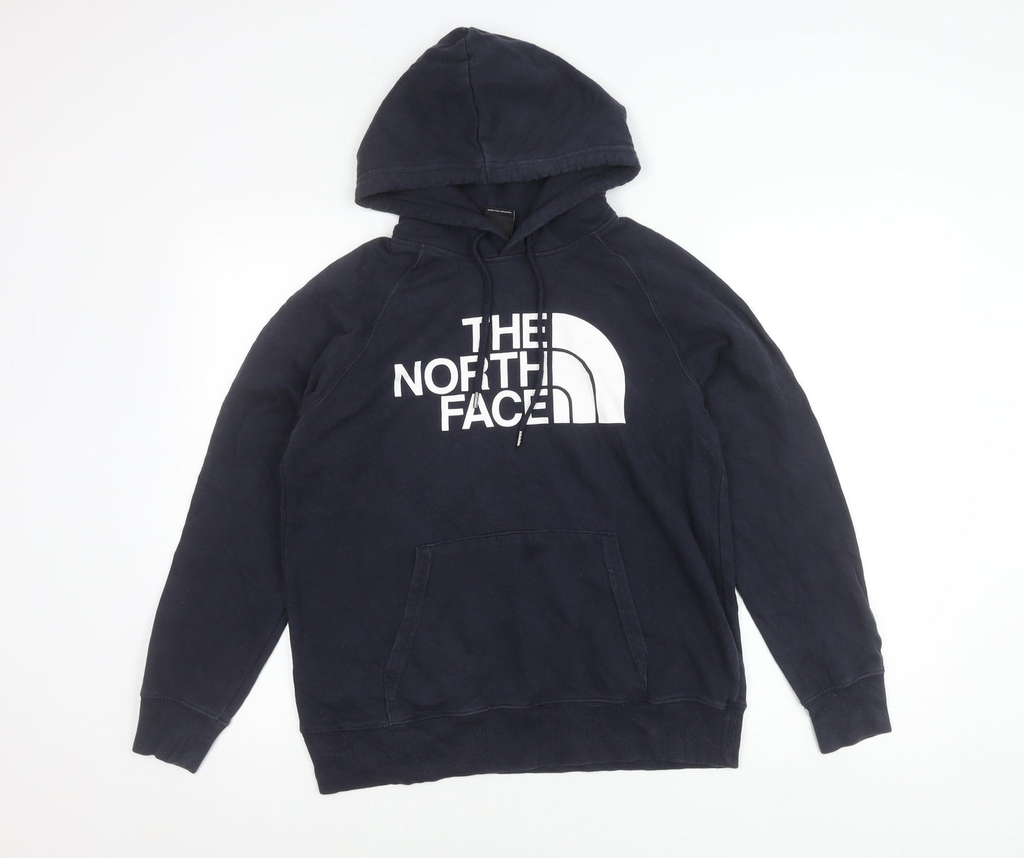 The North Face Womens Blue Pullover Hoodie Small Logo Sweatshirt