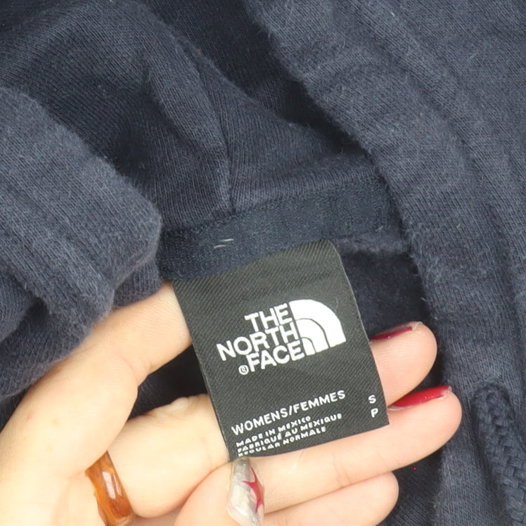 The North Face Womens Blue Pullover Hoodie Small Logo Sweatshirt