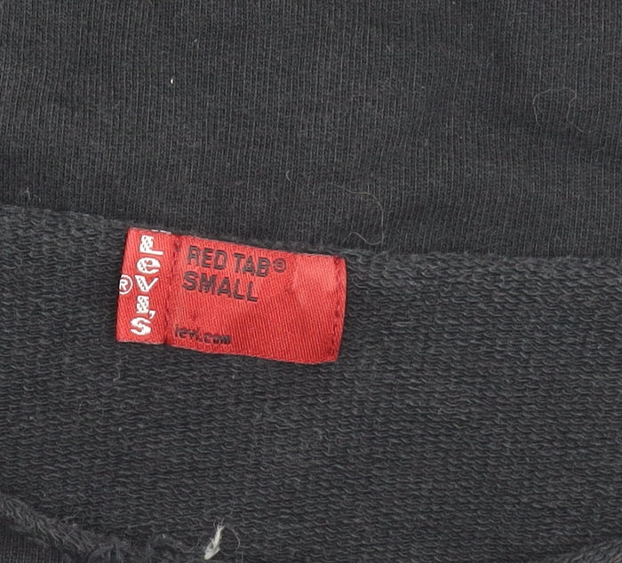 Levi's Women Black Small Graphic Print Pullover Sweatshirt