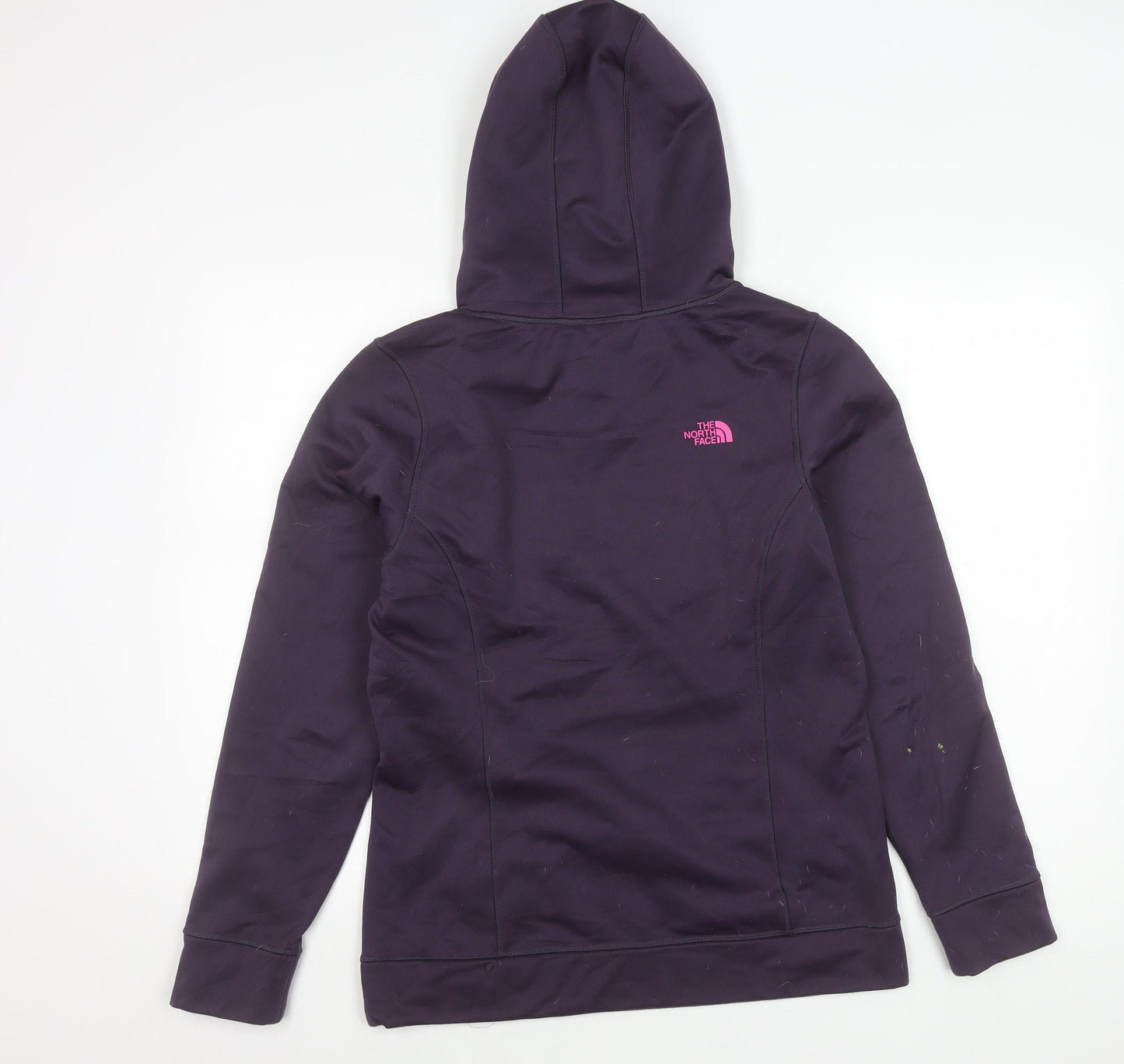 The North Face Womens Purple Pullover Hoodie M Logo Print Outdoor