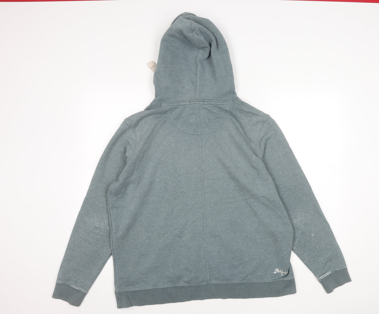 FatFace Men’s Green Pullover Hoodie L Regular Fit Cotton Blend
