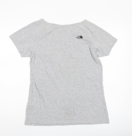 The North Face Womens Grey L Basic Short Sleeve Scoop Neck T-Shirt
