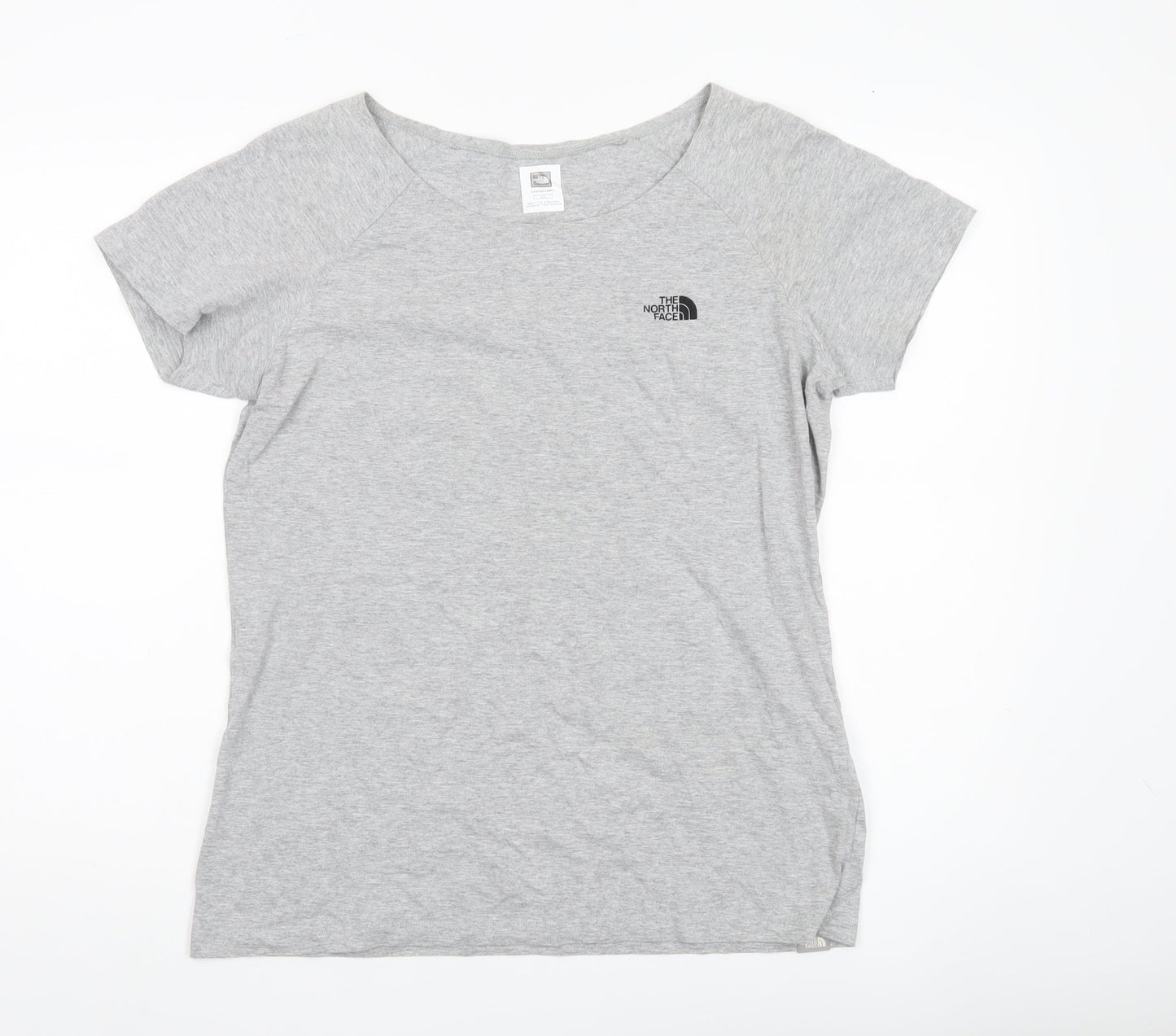The North Face Womens Grey L Basic Short Sleeve Scoop Neck T-Shirt