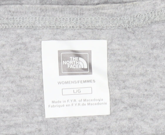 The North Face Womens Grey L Basic Short Sleeve Scoop Neck T-Shirt