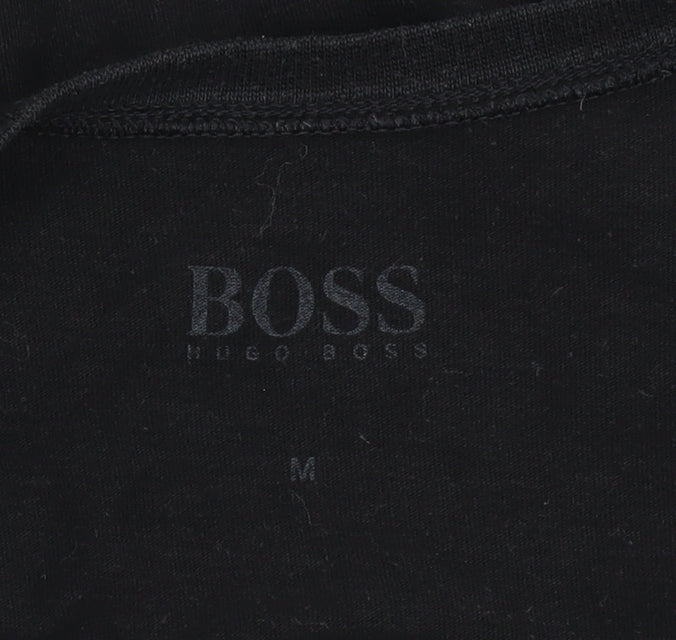 Hugo Boss Men's Black M Regular Fit Crew Neck Cotton T-Shirt