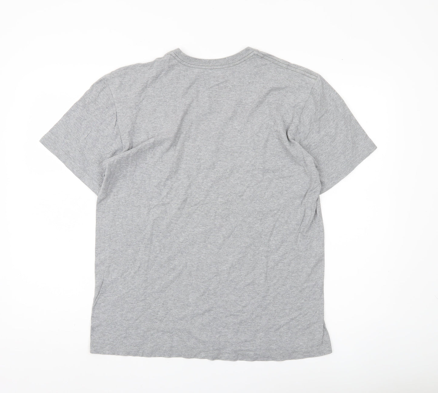 Nike Men's Grey L Regular Fit Graphic Logo Sports T-Shirt
