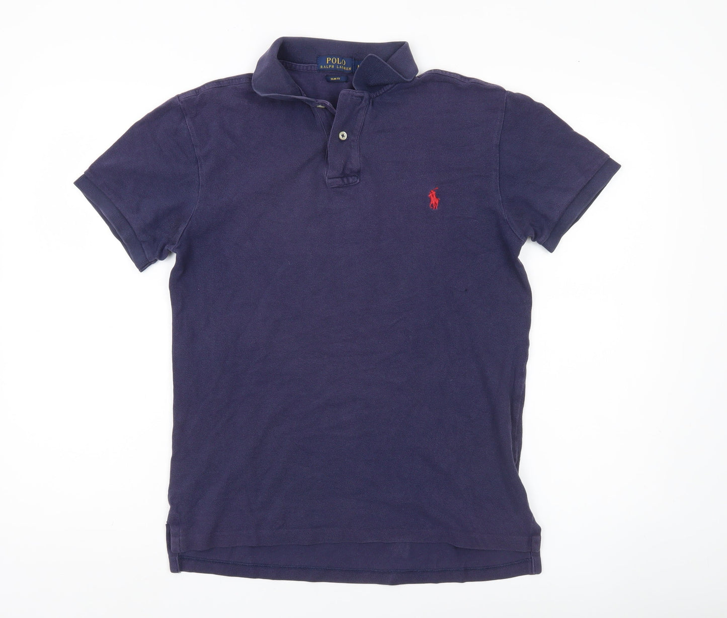 Ralph Lauren Men’s Blue Slim Fit Polo Shirt Size M Cotton Casual