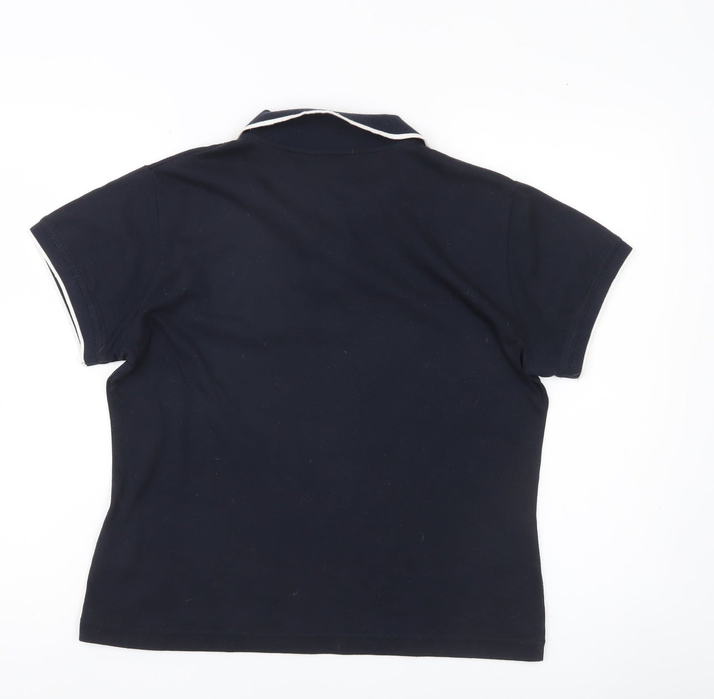 Reebok Womens Black Polo Shirt Size 18 Short Sleeve Cotton Blend