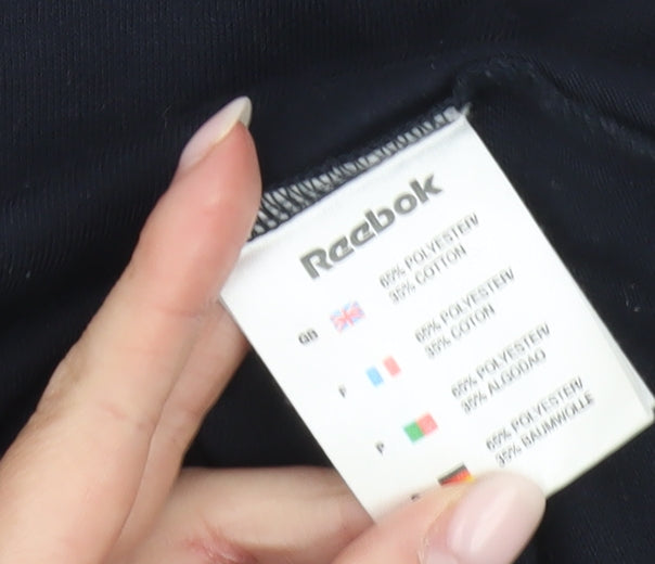 Reebok Womens Black Polo Shirt Size 18 Short Sleeve Cotton Blend