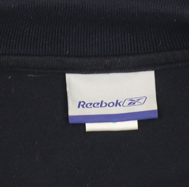 Reebok Womens Black Polo Shirt Size 18 Short Sleeve Cotton Blend