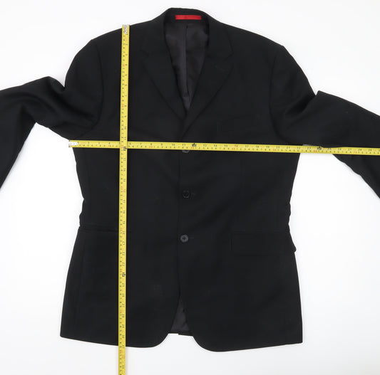 Burton Men’s Black Blazer 42R Notch Lapel Two Button Jacket