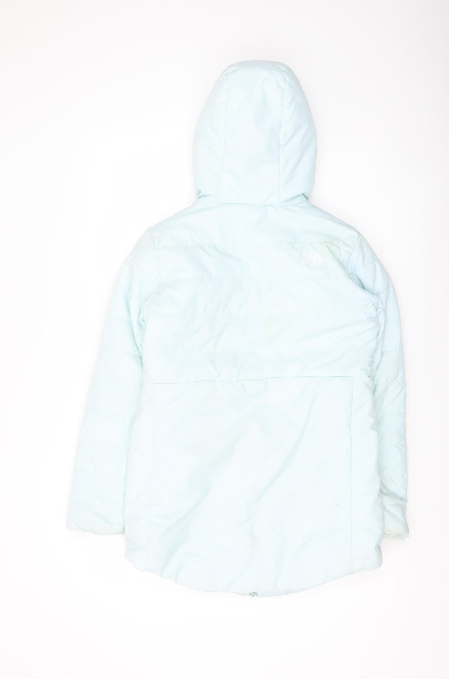 The North Face Girls Blue Hooded Puffer Jacket Size 14-15 Years