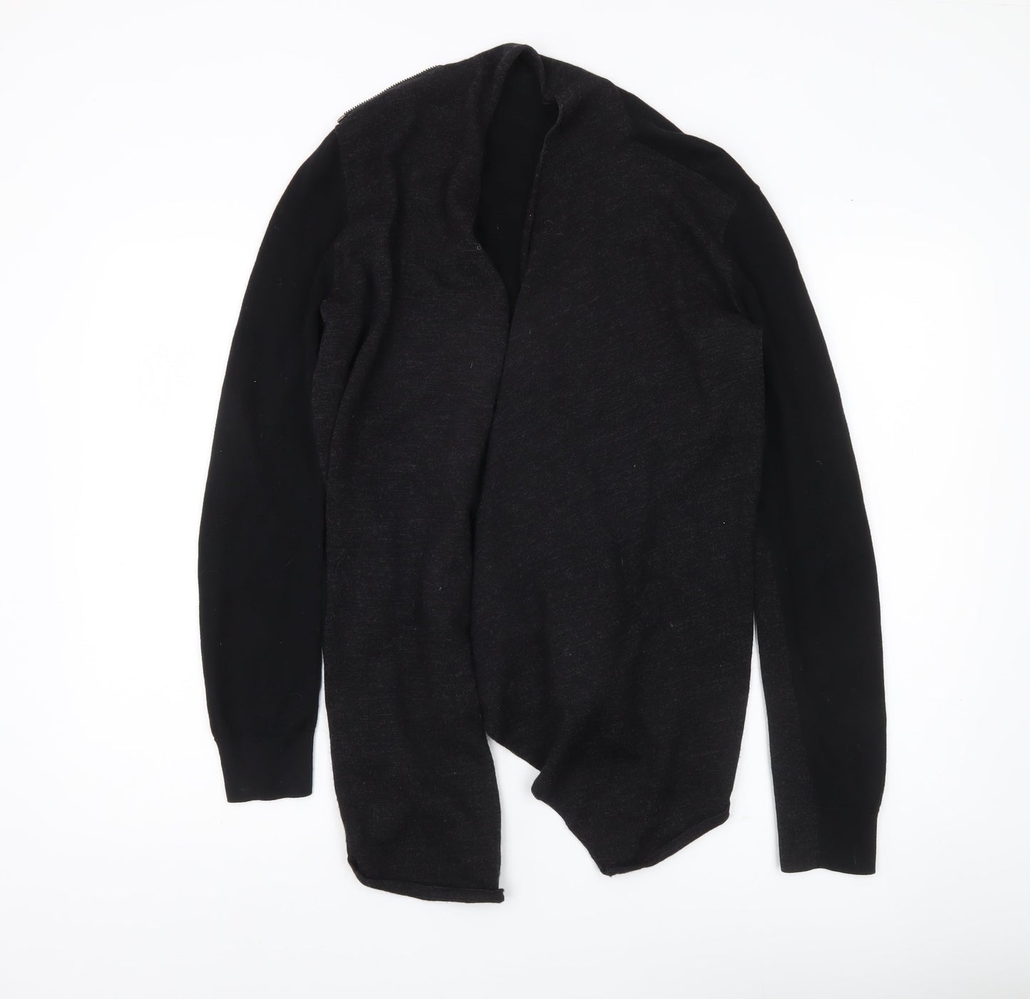 AllSaints Women’s Black Cardigan UK 12 Long Sleeve Lightweight Knit