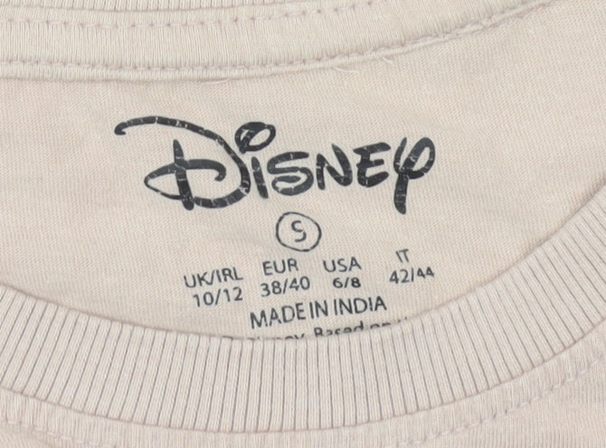 Disney Women’s Beige Winnie the Pooh Cartoon T-Shirt UK 10