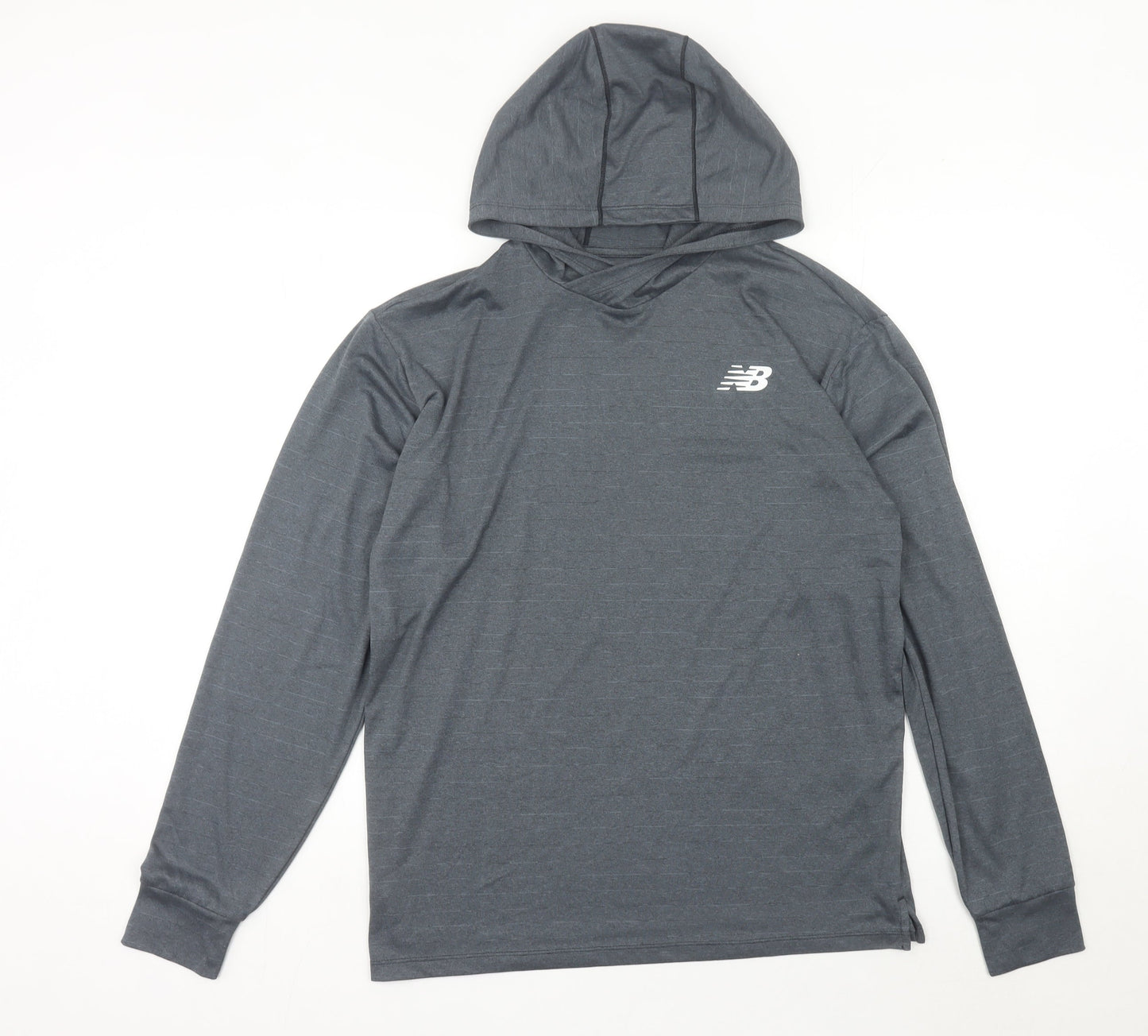 New Balance Men's Grey Pullover Hoodie S Sports Lightweight