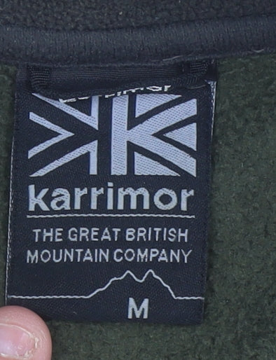 Karrimor Men’s Green Fleece Zip Jacket Size M Outdoor Hiking
