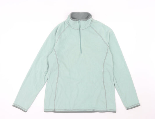 Mountain Warehouse Women’s Green Fleece Sweatshirt UK 12 Half Zip
